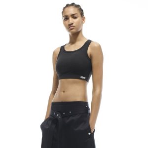 Reebok Victoria Beckham Rib Crop Top Damen - Schwarz - DE 062-RPZ